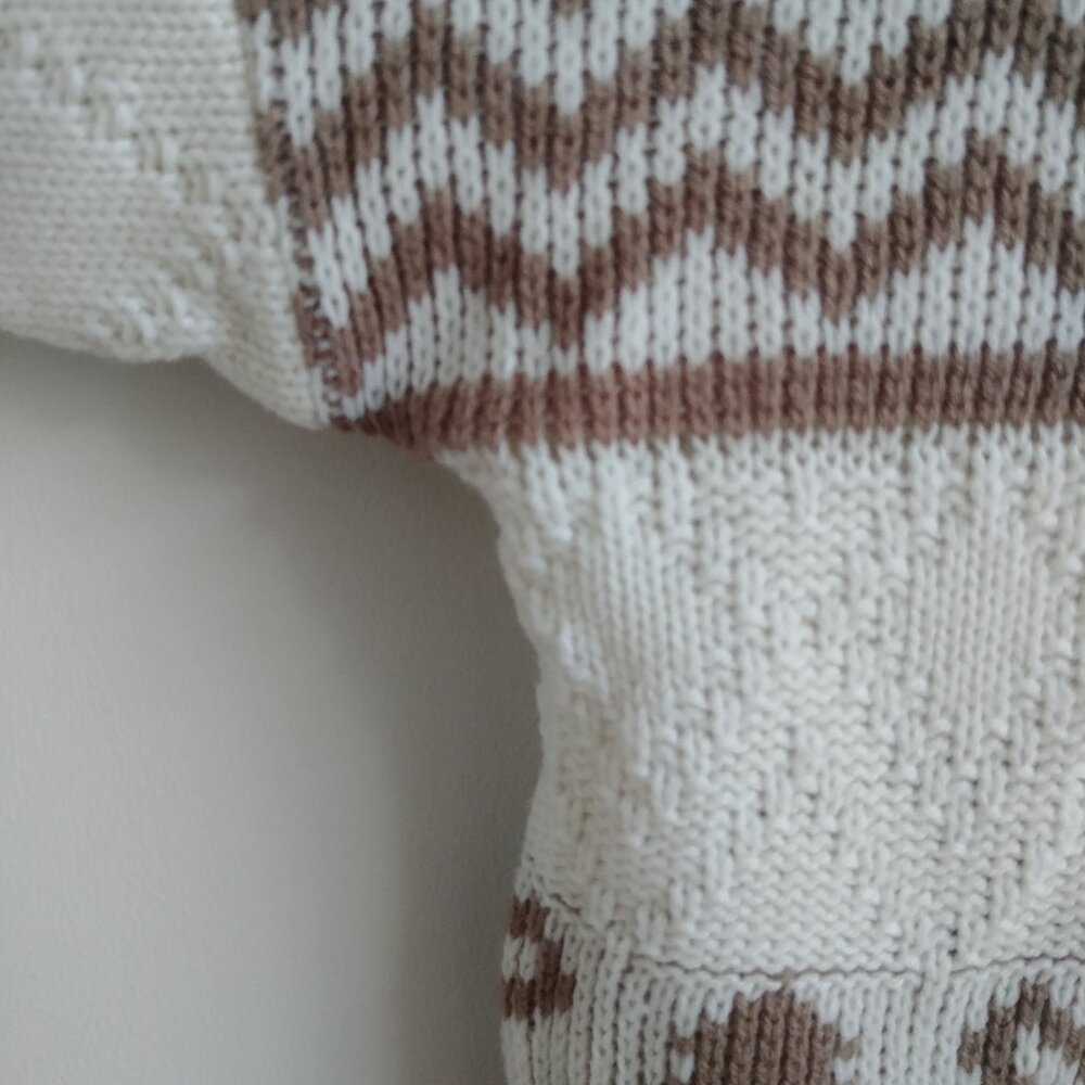 Vintage made in Canada Arnold Palmer cream brown sweater approx XL Men - Picture 6 of 16